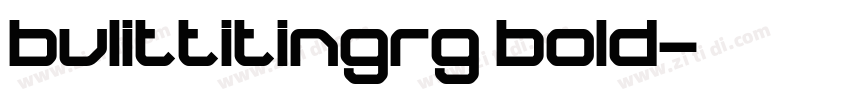 bulittitingrg bold字体转换